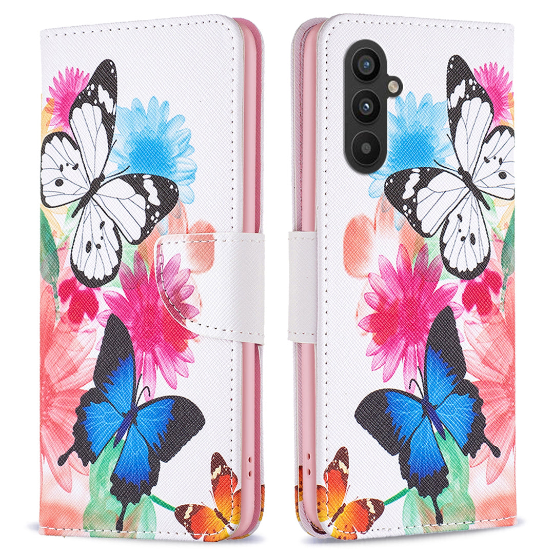 Til Samsung Galaxy A25 5G mønsterudskrivning Flip-etui PU-læderstativ Pungtelefoncover Til Samsung Galaxy A25 5G mønsterudskrivning Flip-etui PU-læderstativ Pungtelefoncover
